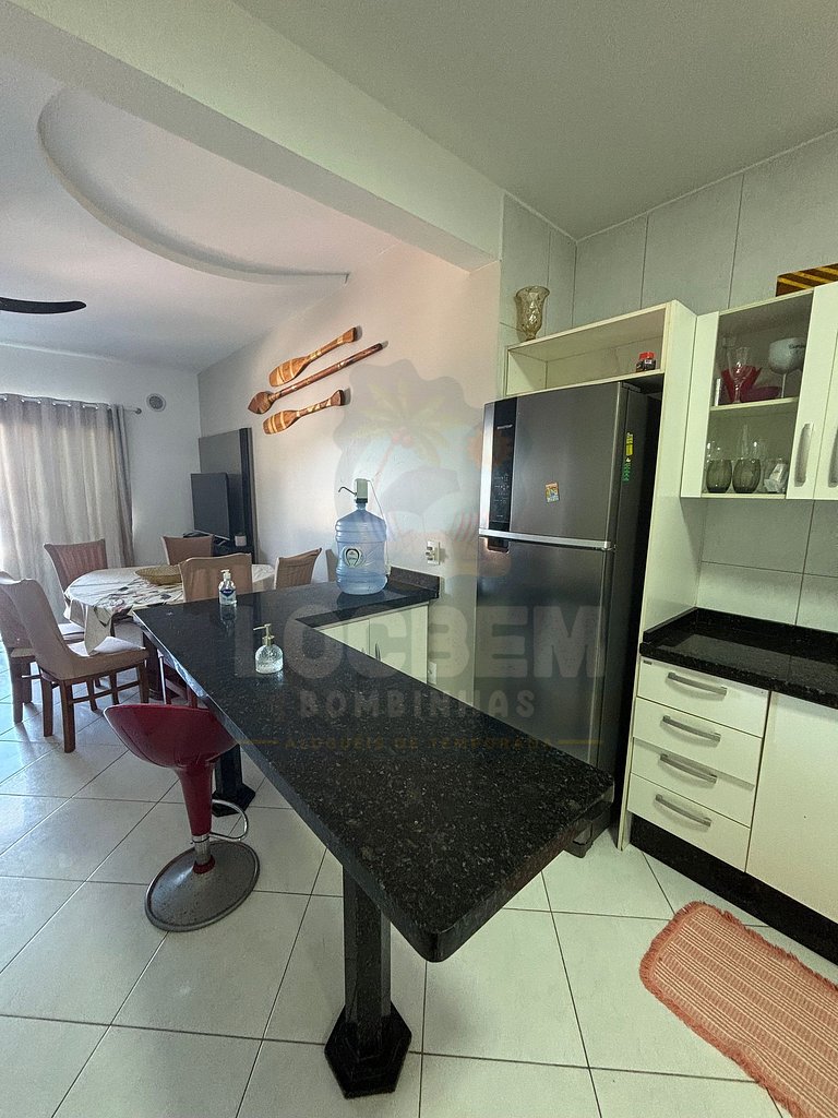 Apartamento 2 quartos - Praia de 4 ilhas com vista mar (202)