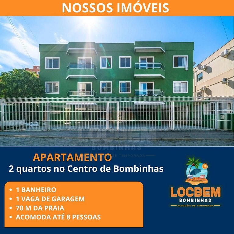 Apto para até 8 Pessoas no Centro de Bombinhas